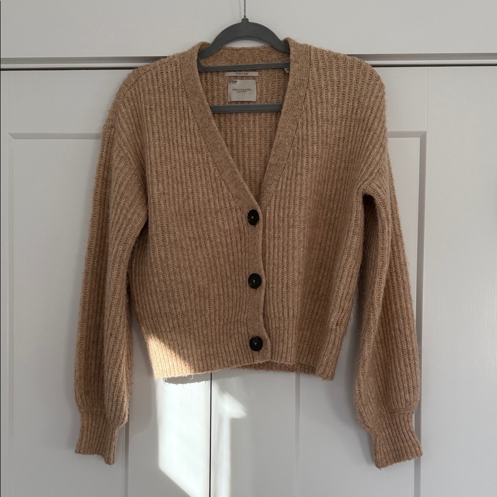 Scotch & Soda Tan Ribbed Cardigan